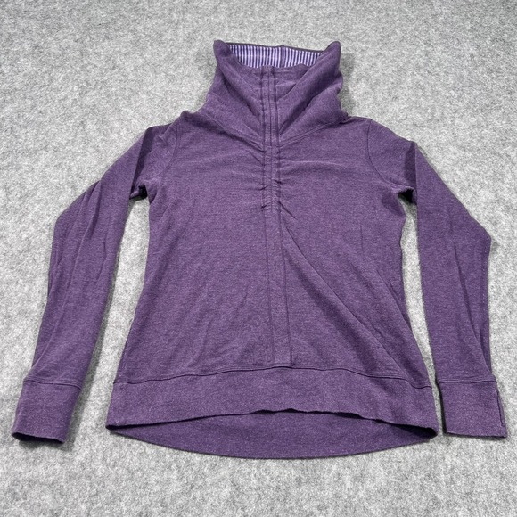 lululemon athletica Tops - Lululemon In A Cinch Long Sleeve Stripe Orchid Zenfandel Tee Women's Size 8 ?